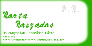 marta naszados business card